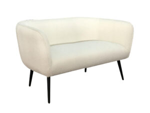 Designerska sofa 2-osobowa Avril w kolorze białym
